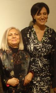 Alba Tortorici(on the left) con Floriana Tondinelli(curatrice della mostra)