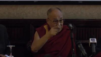 Conferenza Stampa Del Dalai Lama Tenzin Gyatso Leader Spirituale Del Tibet E Premio Nobel Per La Pace In Occasione Della Sua Visita A Palermo 18 09 17